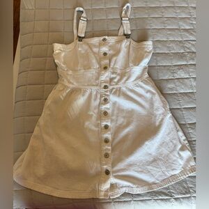 American Eagle White Overall Dress XXL